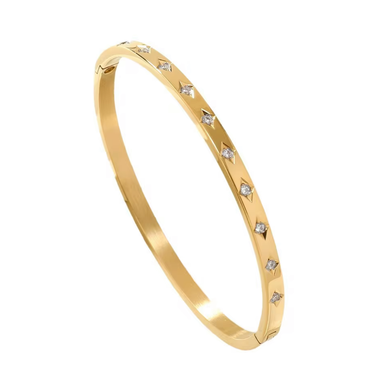 GRACE GOLD DIAMOND BANGLE – Fulanas Accessories