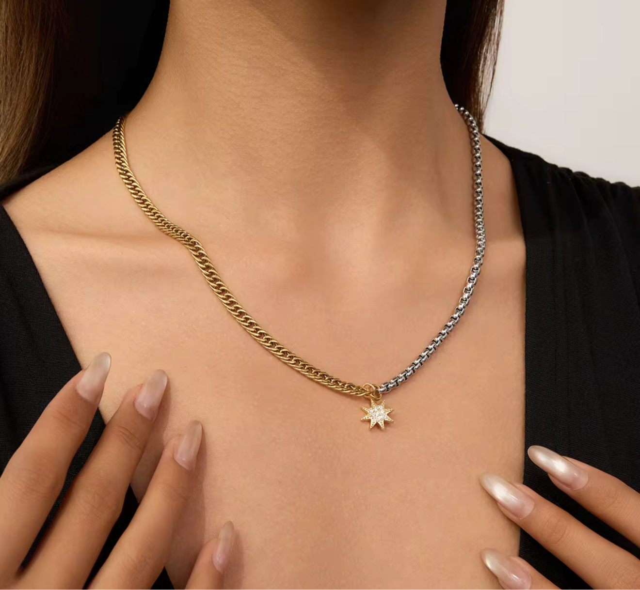 DUAL STAR NECKLACE