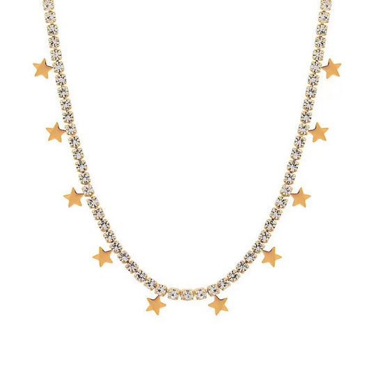 STARS DIAMOND TENNIS NECKLACE