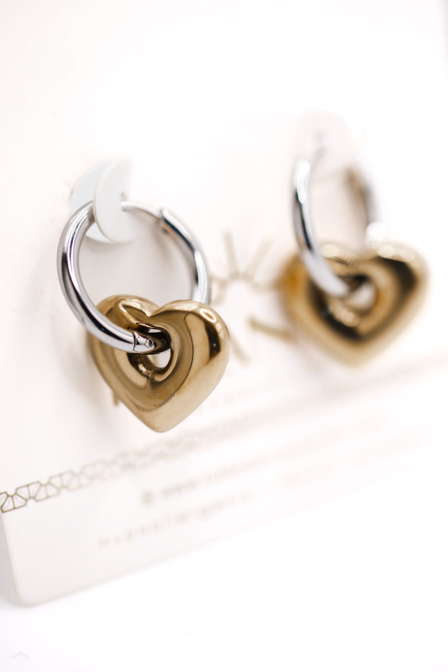 DOROTHEA TWO TONE HEART EARRINGS