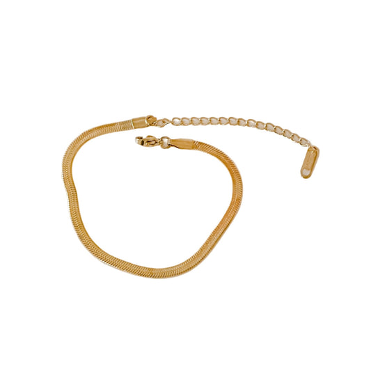 VIENA GOLD HERRINGBONE BRACELET