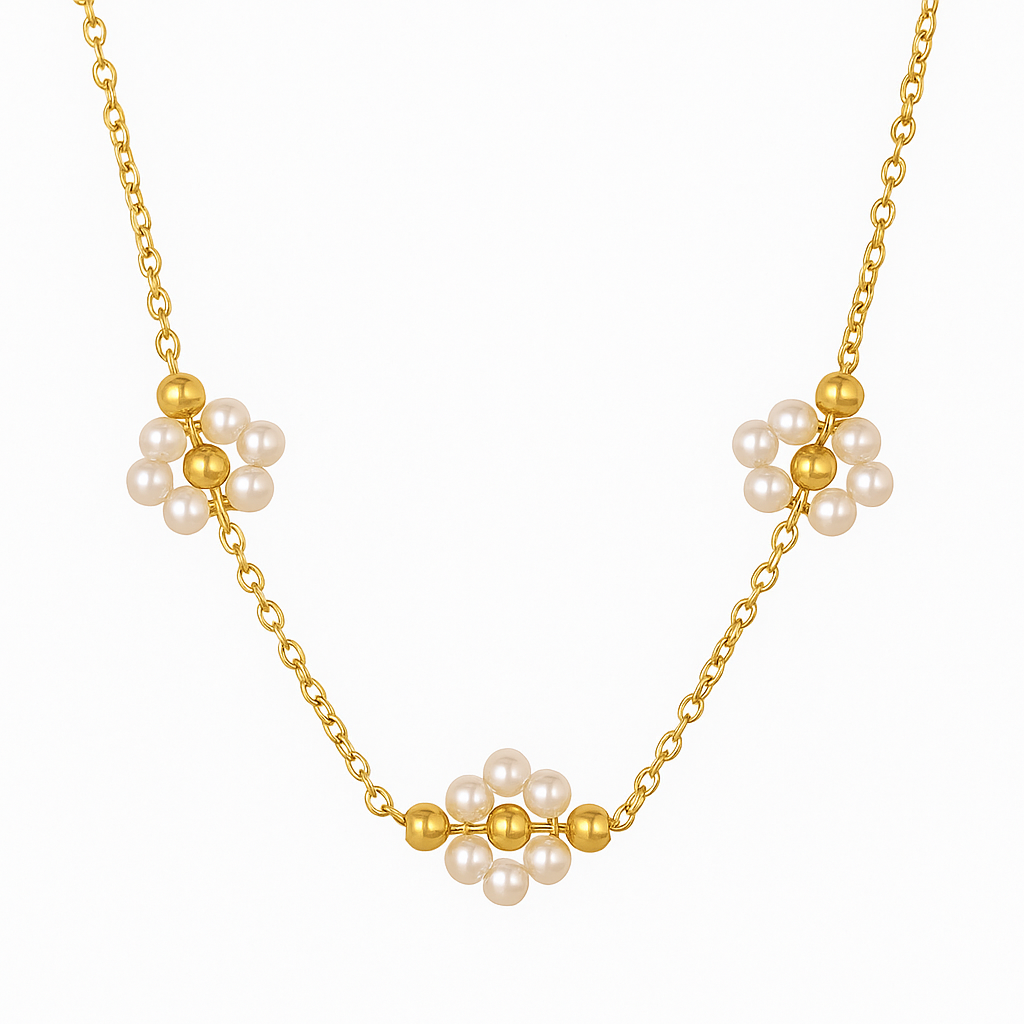 AZALEA FLORAL GOLD NECKLACE