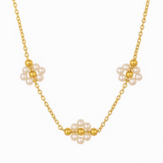AZALEA FLORAL GOLD NECKLACE