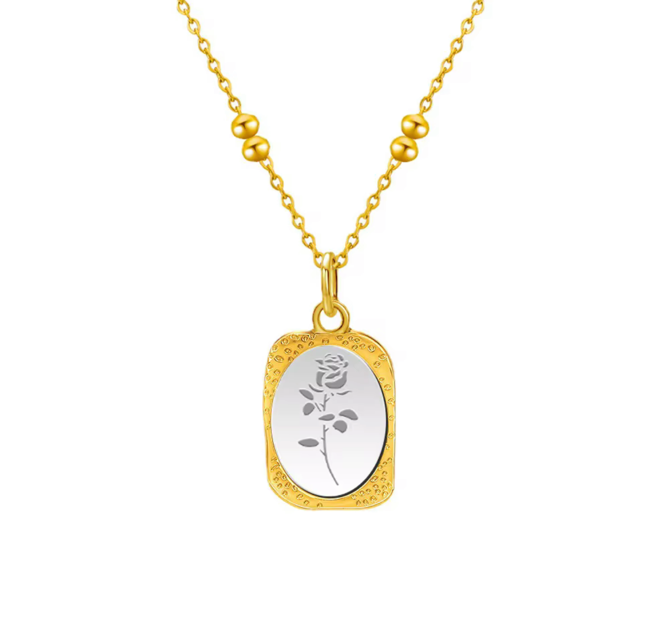 ROSE MEDALLION NECKLACE