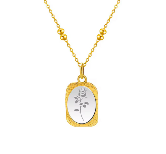 ROSE MEDALLION NECKLACE