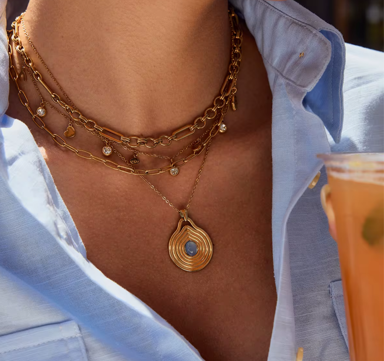 GOLDEN RIPPLE NECKLACE