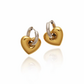 DOROTHEA TWO TONE HEART EARRINGS