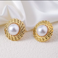 AQUA  PEARL EARRINGS