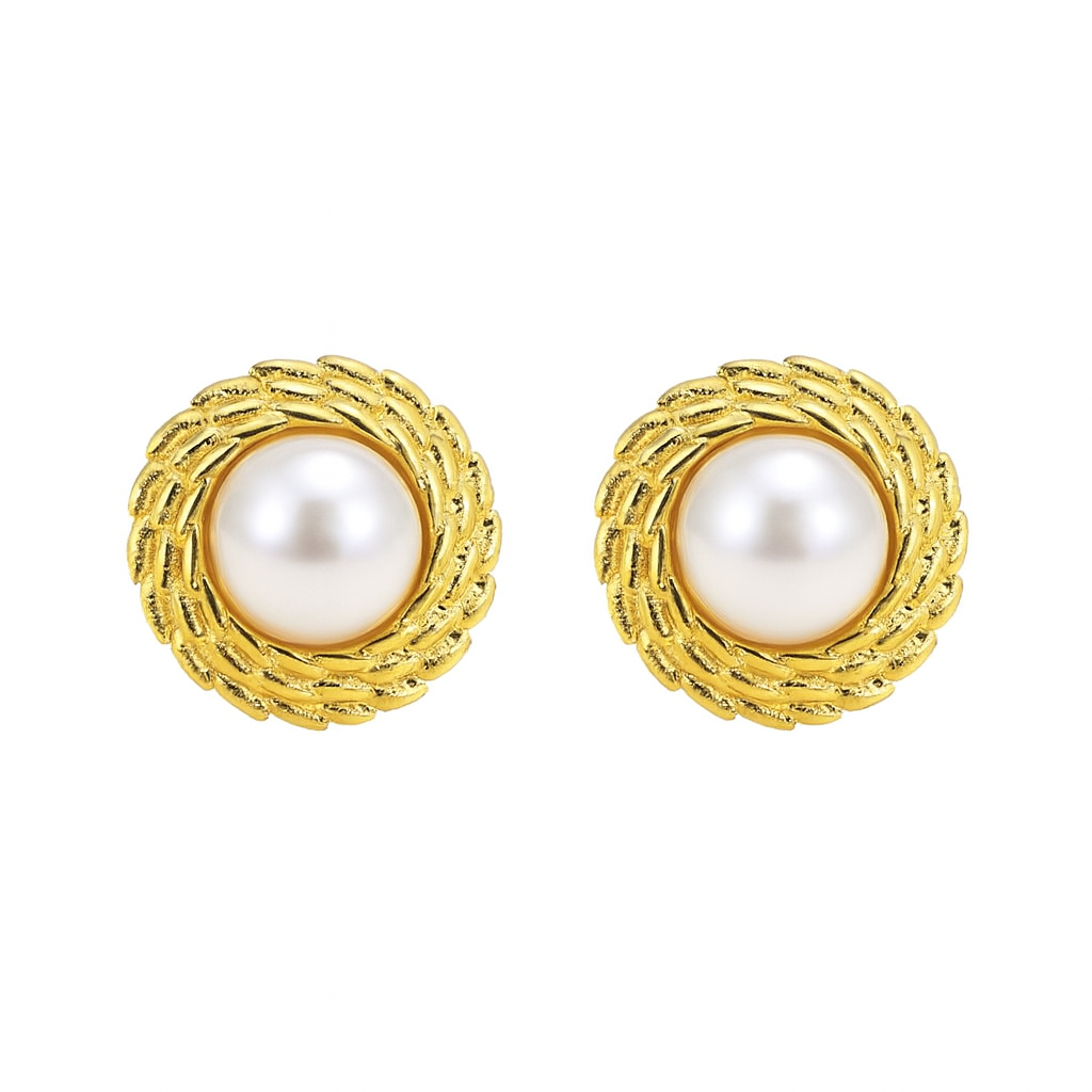 AQUA  PEARL EARRINGS