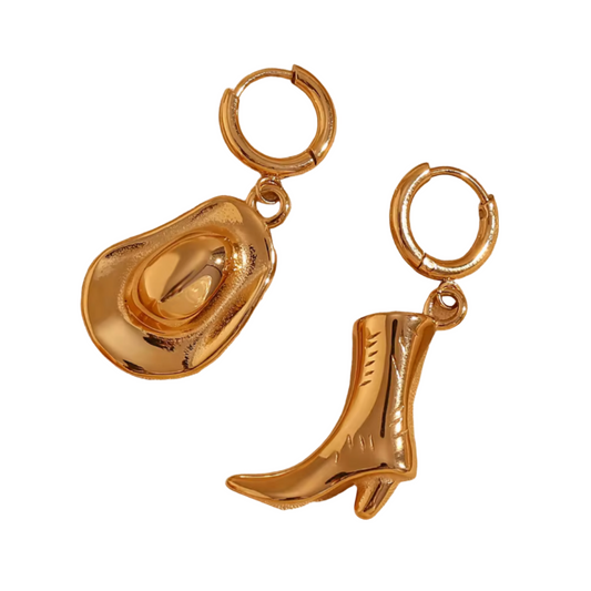 ADRIELLE COWBOY  GOLD EARRINGS
