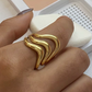 HALLE WAVE  GOLD RING