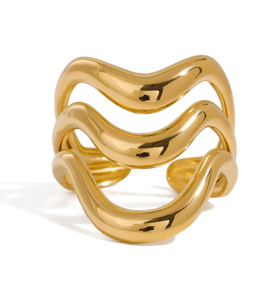 HALLE WAVE  GOLD RING