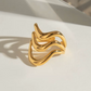 HALLE WAVE  GOLD RING
