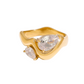 KATY DIAMOND TEARDROP GOLD RING